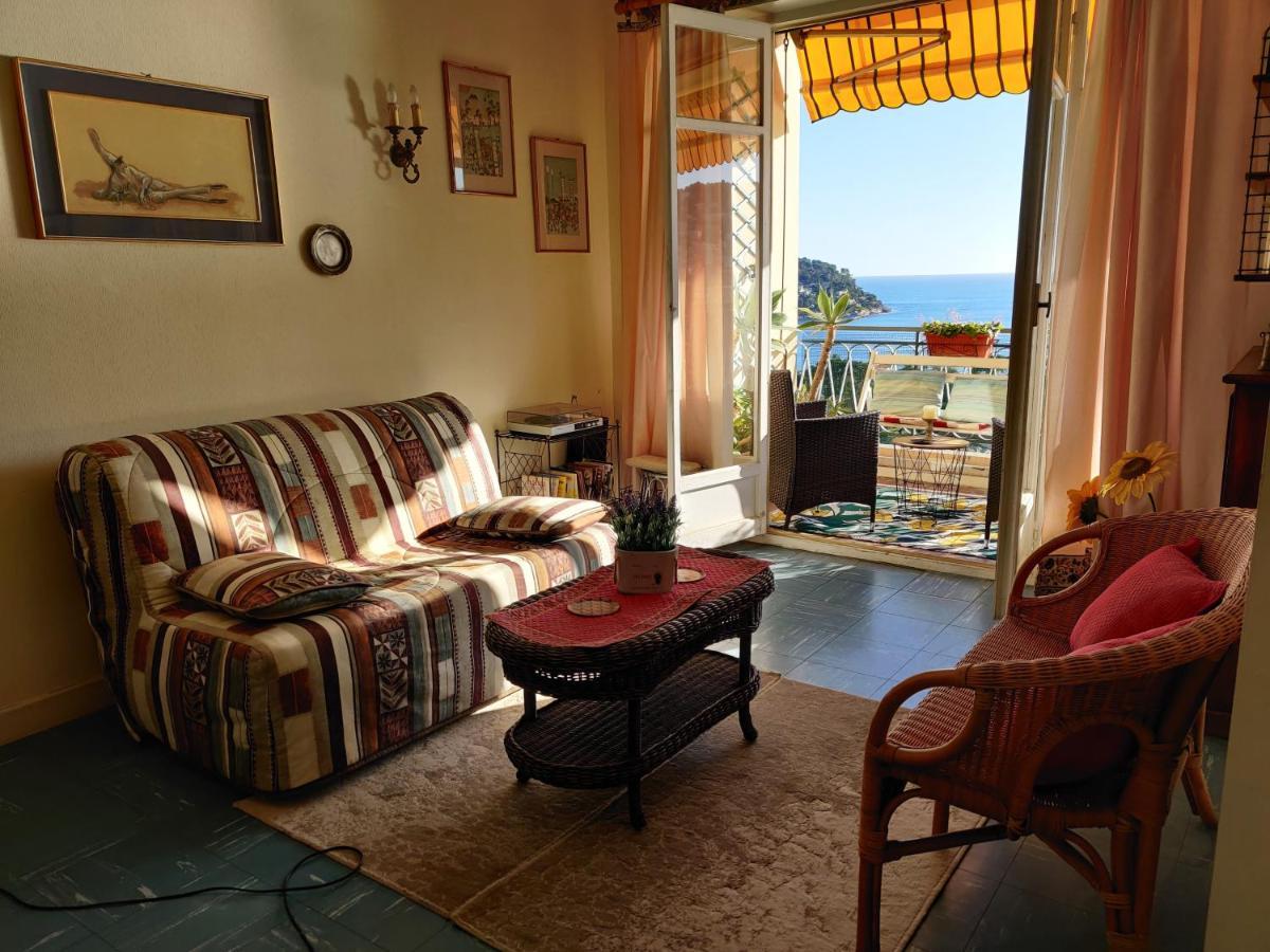 Vintage Flat Overlooking Villefranche Bay Appartamento Esterno foto