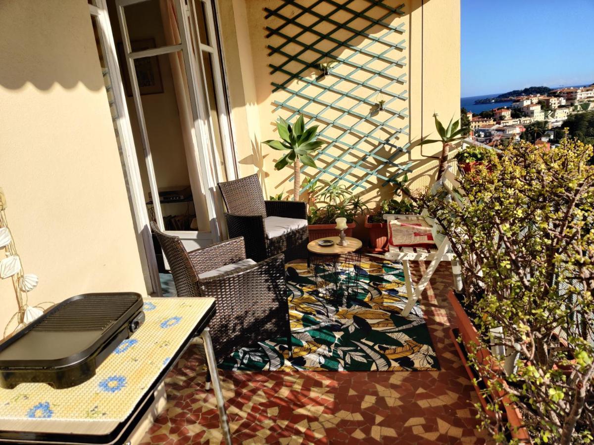 Vintage Flat Overlooking Villefranche Bay Appartamento Esterno foto